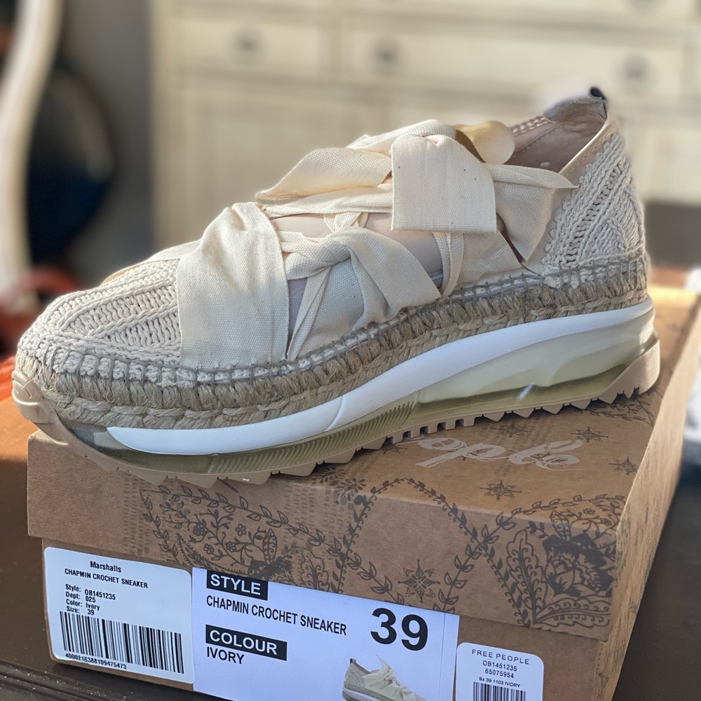 Free People Champin Crochet Espadrille Sneakers